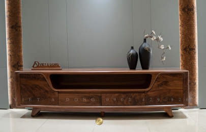 Kệ Tivi gỗ óc chó Việt Á Đông - Mẫu mới năm 2025 đang gây sốt